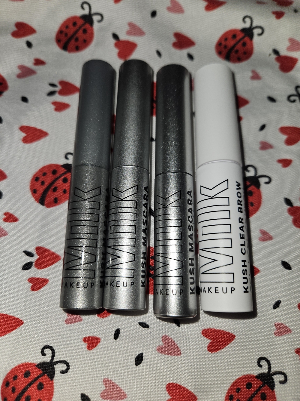 Lot of 4 Milk Makeup Kush Mascara Trio with Clear Brow Gel -